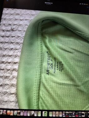 Architect Men's Light Green Polo. Golf  Shirt